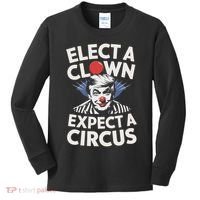 Elect A Clown Expect A Circus Impeach Trump Anti Trump  Kids Long Sleeve Shirt thumb 0