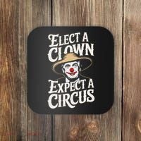 Elect A Clown Expect A Circus Impeach Trump Anti Trump Coaster thumb 0