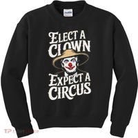 Elect A Clown Expect A Circus Impeach Trump Anti Trump Kids Sweatshirt thumb 0