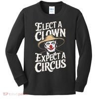 Elect A Clown Expect A Circus Impeach Trump Anti Trump Kids Long Sleeve Shirt thumb 0
