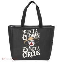 Elect A Clown Expect A Circus Impeach Trump Anti Trump Tote Bag thumb 0