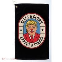 Elect A Clown Expect A Circus Impeach Trump Anti Trump  Golf Towel thumb 0