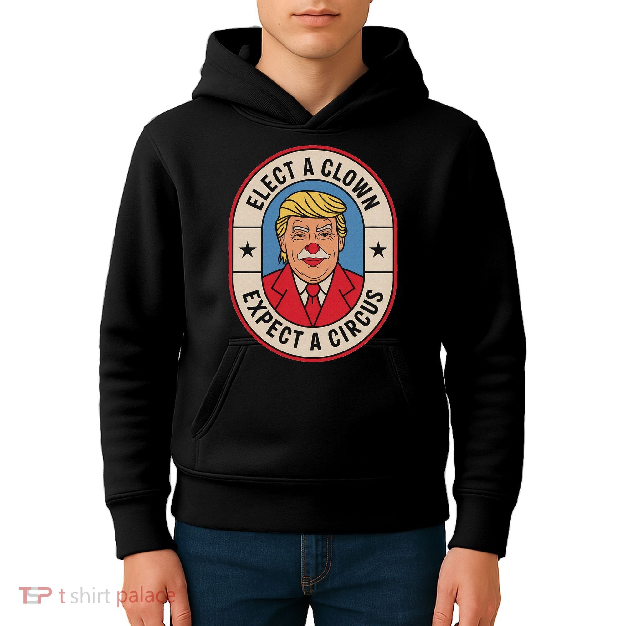 Elect A Clown Expect A Circus Impeach Trump Anti Trump  Kids Hoodie