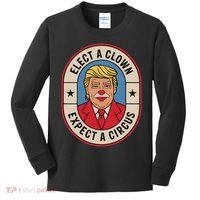 Elect A Clown Expect A Circus Impeach Trump Anti Trump  Kids Long Sleeve Shirt thumb 0