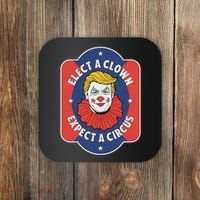 Elect A Clown Expect A Circus Impeach Trump Anti Trump Coaster thumb 0