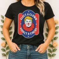 Elect A Clown Expect A Circus Impeach Trump Anti Trump Women's T-Shirt thumb 2
