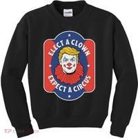 Elect A Clown Expect A Circus Impeach Trump Anti Trump Kids Sweatshirt thumb 0