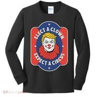 Elect A Clown Expect A Circus Impeach Trump Anti Trump Kids Long Sleeve Shirt thumb 0