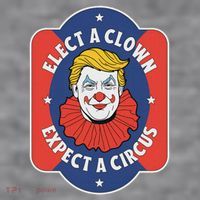 Elect A Clown Expect A Circus Impeach Trump Anti Trump Women's Racerback Cropped Tank thumb 2