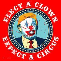 Elect A Clown Expect A Circus Antitrump USA-Made Doggie Bandana thumb 2