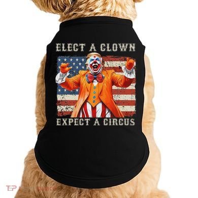 Elect A Clown Expect A Circus Usa Flag Doggie Tank