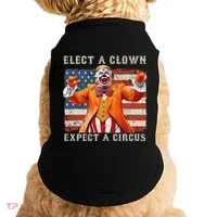 Elect A Clown Expect A Circus Usa Flag Doggie Tank thumb 0