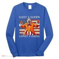 Elect A Clown Expect A Circus Usa Flag Long Sleeve Shirt thumb 0