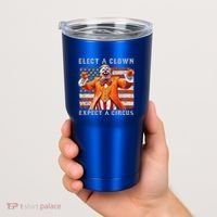 Elect A Clown Expect A Circus Usa Flag Tumbler thumb 2