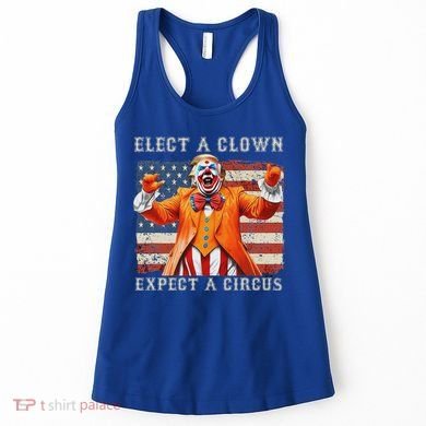 Elect A Clown Expect A Circus Usa Flag Women's Tank Top