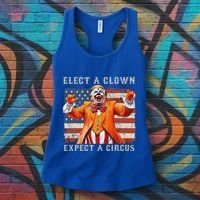 Elect A Clown Expect A Circus Usa Flag Women's Tank Top thumb 3