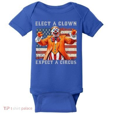 Elect A Clown Expect A Circus Usa Flag Baby Bodysuit