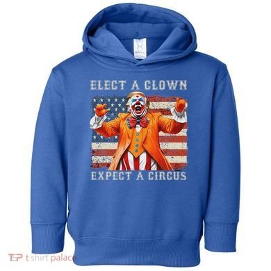 Elect A Clown Expect A Circus Usa Flag Toddler Hoodie
