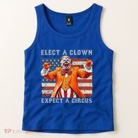 Elect A Clown Expect A Circus Usa Flag Tank Top thumb 2