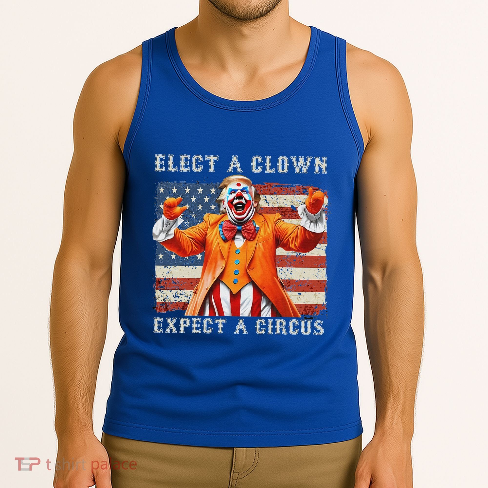 Elect A Clown Expect A Circus Usa Flag Tank Top