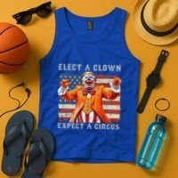 Elect A Clown Expect A Circus Usa Flag Tank Top thumb 4
