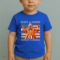 Elect A Clown Expect A Circus Usa Flag Toddler T-Shirt thumb 2