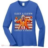 Elect A Clown Expect A Circus Usa Flag Women's Long Sleeve Shirt thumb 0