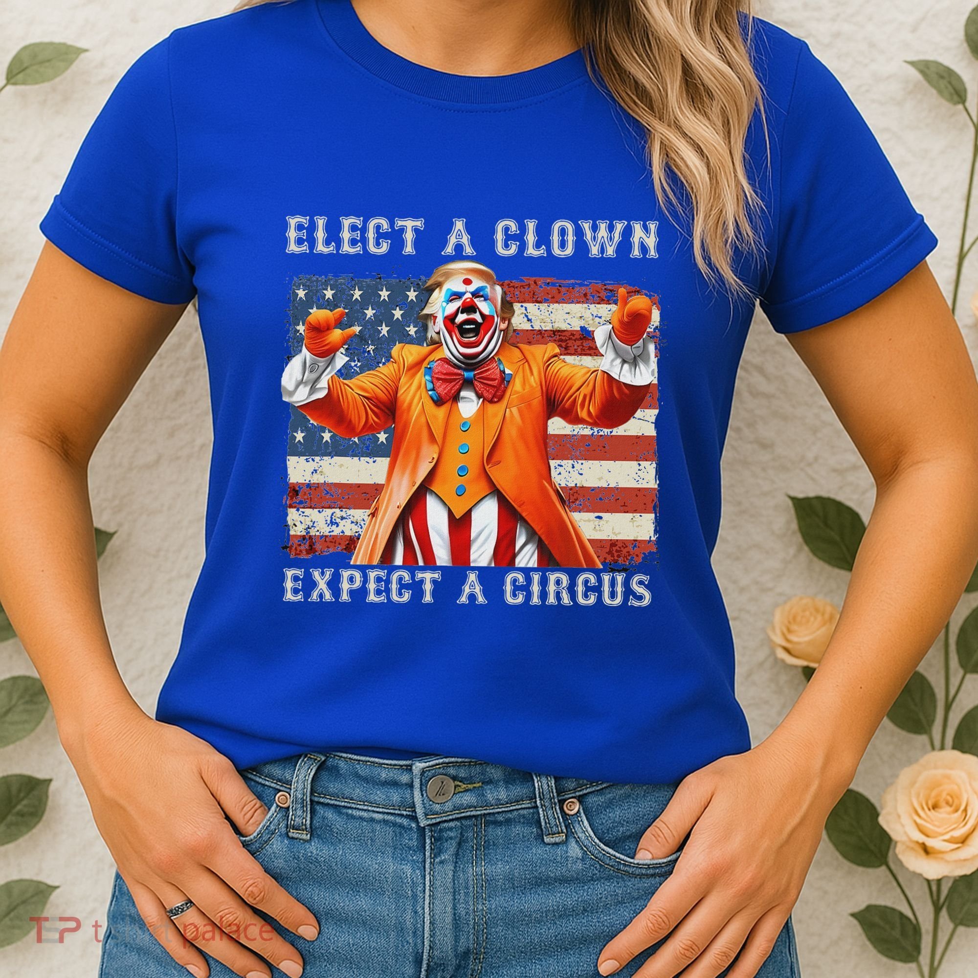 Elect A Clown Expect A Circus Usa Flag Women's T-Shirt