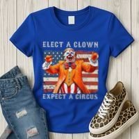 Elect A Clown Expect A Circus Usa Flag Women's T-Shirt thumb 3