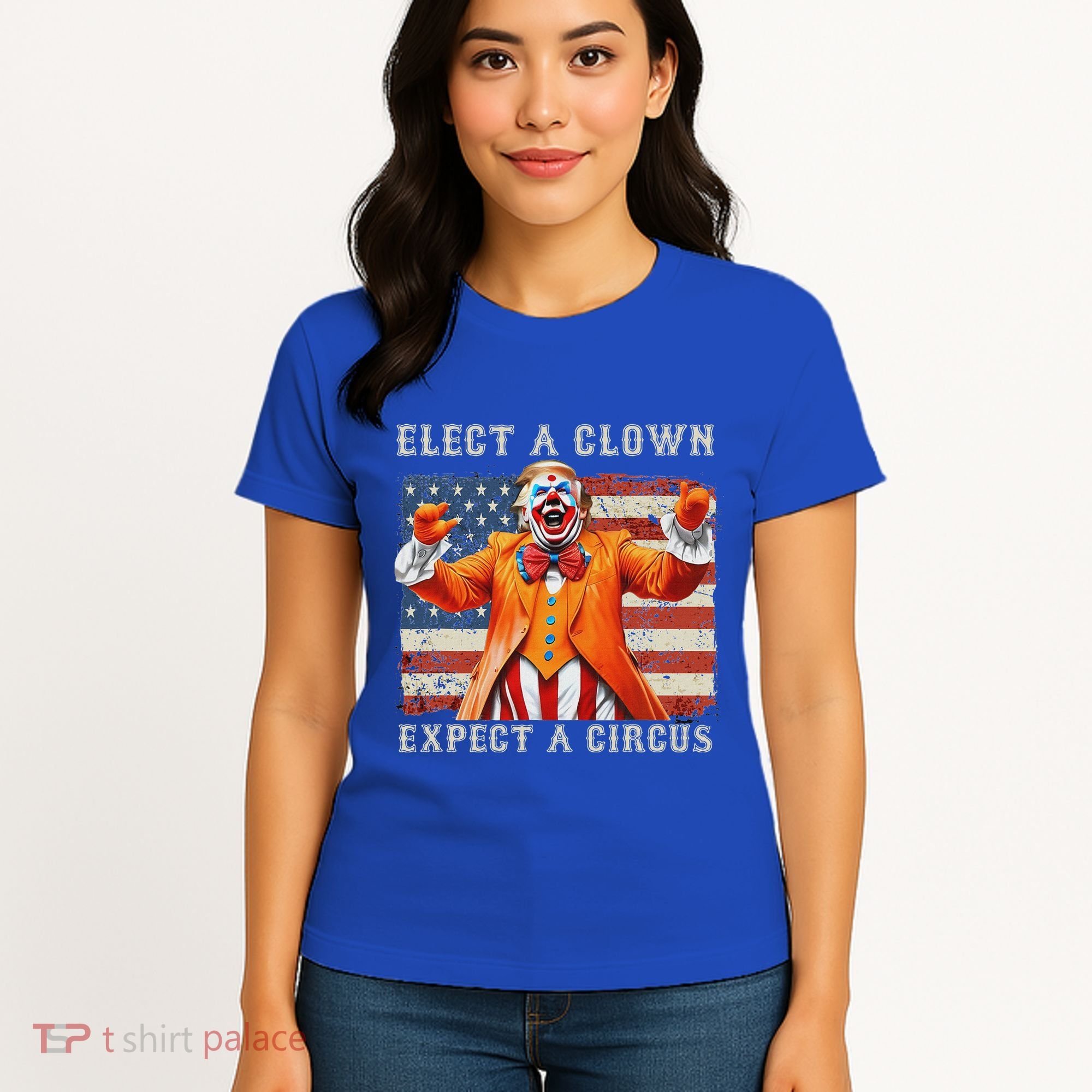 Elect A Clown Expect A Circus Usa Flag Women's T-Shirt