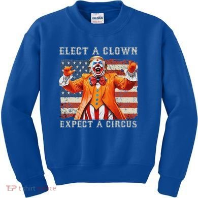 Elect A Clown Expect A Circus Usa Flag Kids Sweatshirt
