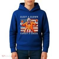 Elect A Clown Expect A Circus Usa Flag Kids Hoodie thumb 4