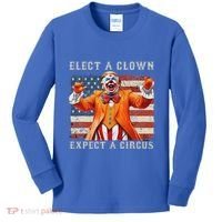 Elect A Clown Expect A Circus Usa Flag Kids Long Sleeve Shirt thumb 0