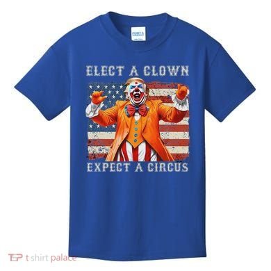 Elect A Clown Expect A Circus Usa Flag Kids T-Shirt