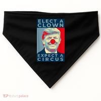 Elect A Clown Expect A Circus Impeach Antitrump Funny USA-Made Doggie Bandana thumb 0