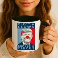 Elect A Clown Expect A Circus Impeach Antitrump Funny Coffee Mug thumb 3