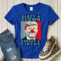 Elect A Clown Expect A Circus Impeach Antitrump Funny Women's T-Shirt thumb 3