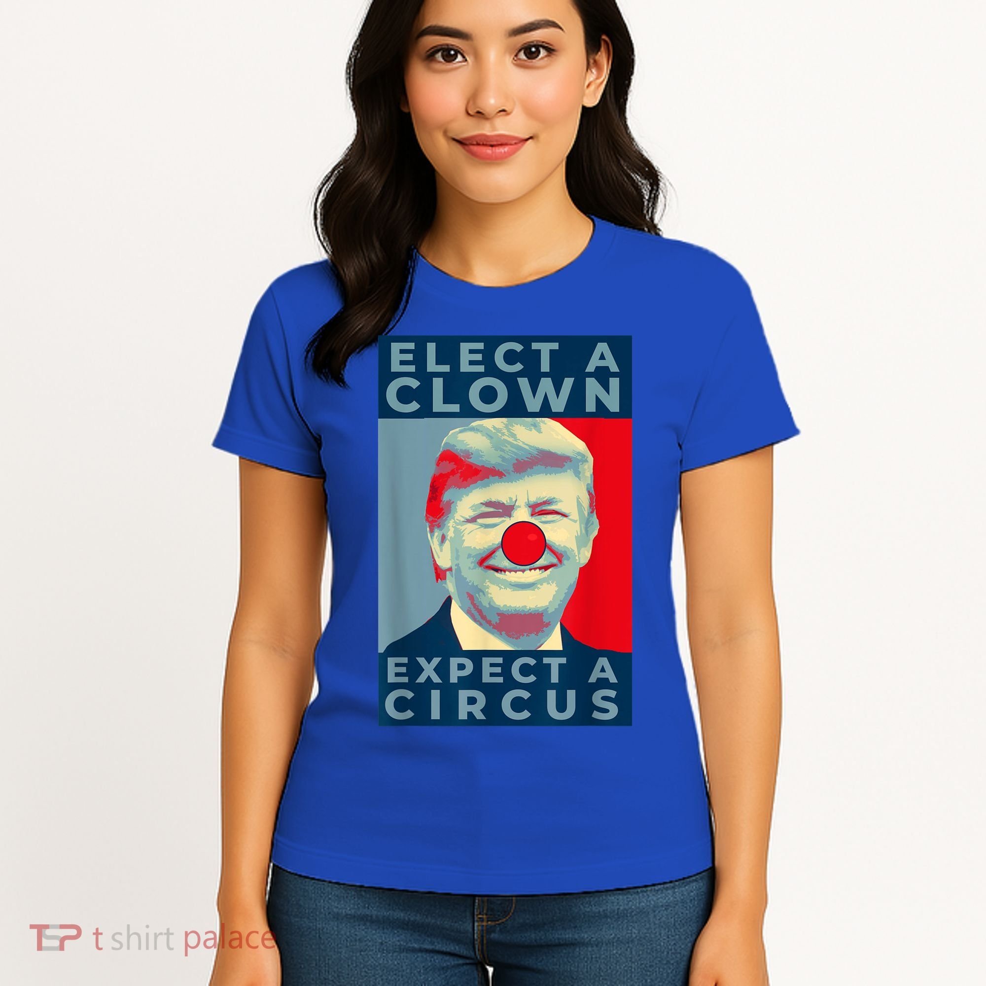 Elect A Clown Expect A Circus Impeach Antitrump Funny Women's T-Shirt