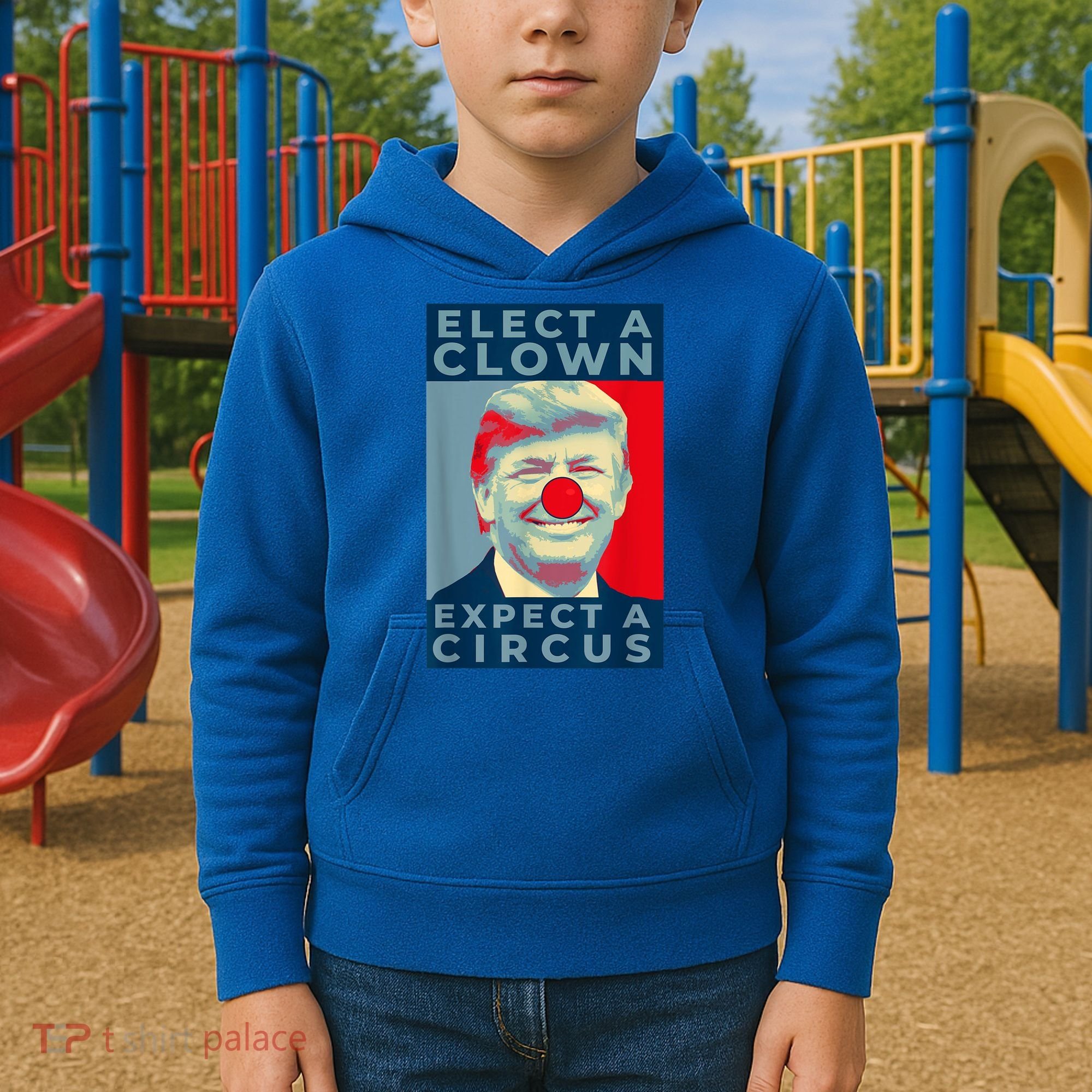 Elect A Clown Expect A Circus Impeach Antitrump Funny Kids Hoodie