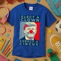 Elect A Clown Expect A Circus Impeach Antitrump Funny Kids T-Shirt thumb 3