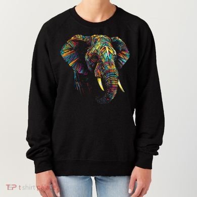 Elephant Animal Colourful Zoo Art Elephant Women's Sweatshirt