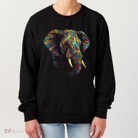 Elephant Animal Colourful Zoo Art Elephant Women's Sweatshirt thumb 0