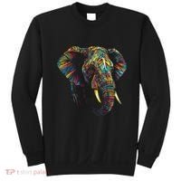 Elephant Animal Colourful Zoo Art Elephant Sweatshirt thumb 0