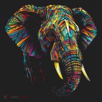 Elephant Animal Colourful Zoo Art Elephant Beanie thumb 2