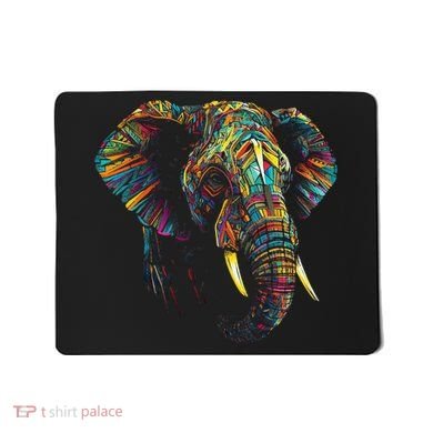 Elephant Animal Colourful Zoo Art Elephant Mousepad