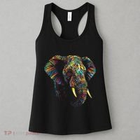 Elephant Animal Colourful Zoo Art Elephant Women's Tank Top thumb 3