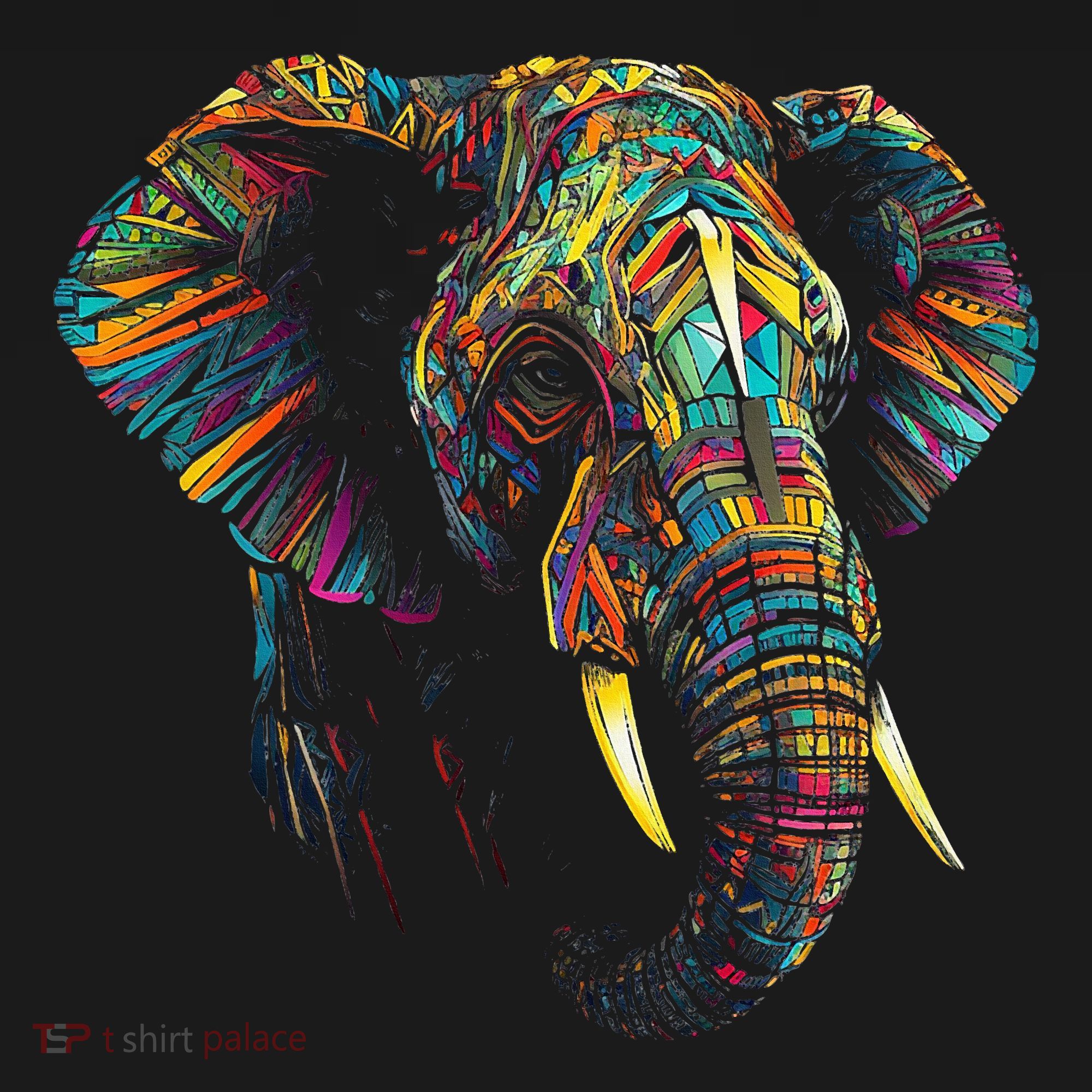 Elephant Animal Colourful Zoo Art Elephant Women's Tank Top