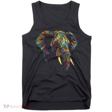 Elephant Animal Colourful Zoo Art Elephant Tank Top