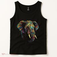 Elephant Animal Colourful Zoo Art Elephant Tank Top thumb 2