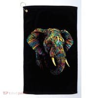 Elephant Animal Colourful Zoo Art Elephant Golf Towel thumb 0